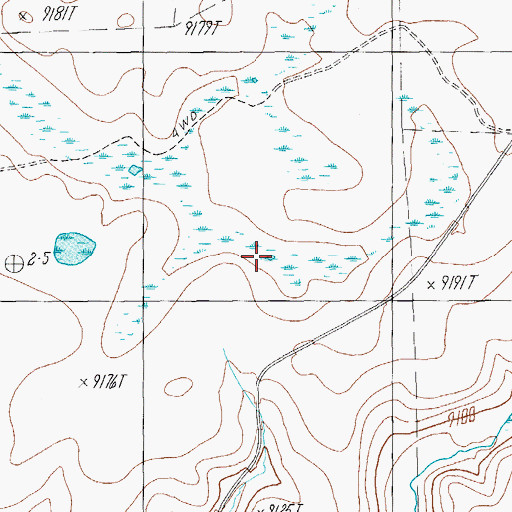 Topographic Map of Butch Tank, AZ