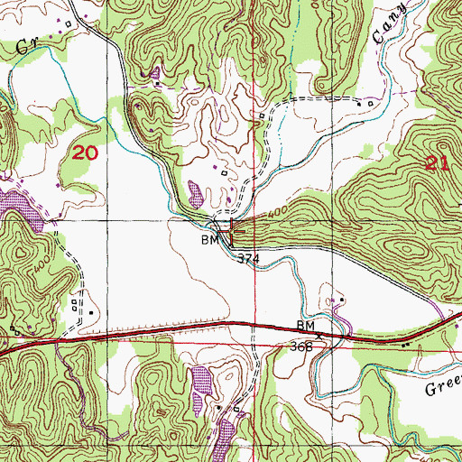 Topographic Map of Morgan School (historical), IL