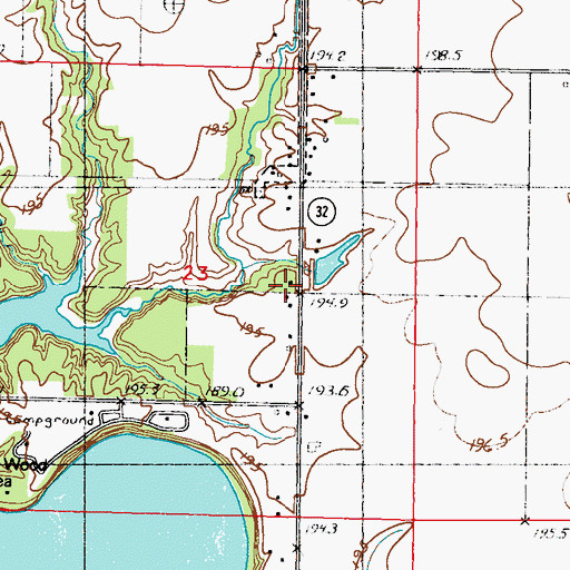 Topographic Map of Morgan School (historical), IL