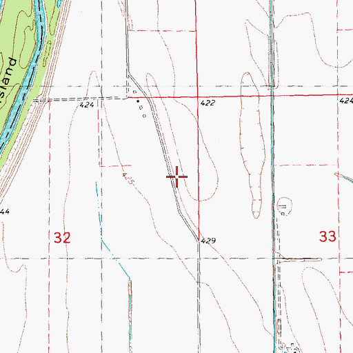 Topographic Map of Morgan Slough, IL