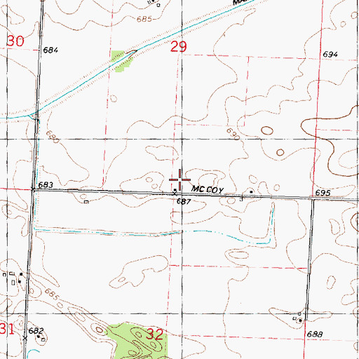 Topographic Map of Morrissey School (historical), IL