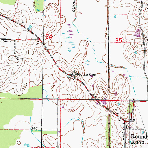 Topographic Map of Morse Cemetery, IL