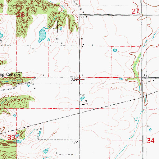 Topographic Map of Morton School (historical), IL