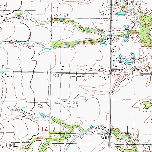 Topographic Map of Moulden School (historical), IL