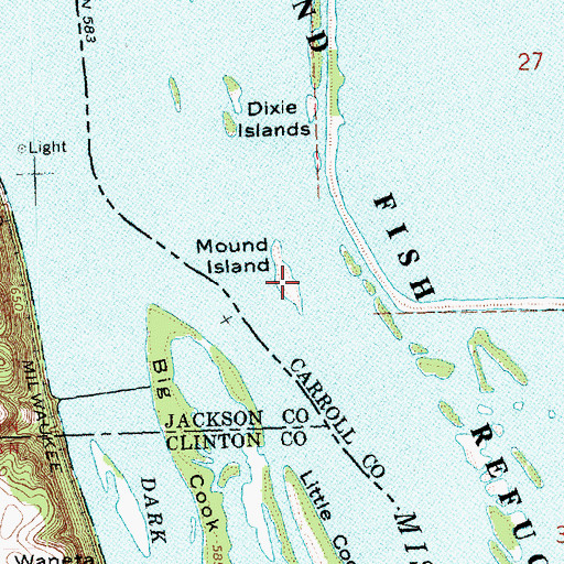 Topographic Map of Mound Island, IL