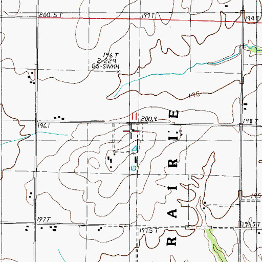 Topographic Map of Mound School (historical), IL