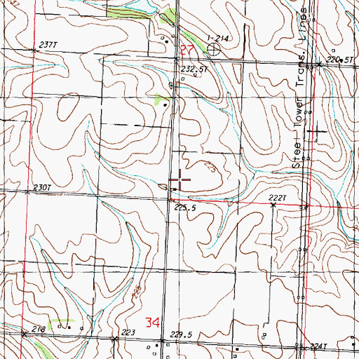 Topographic Map of Mound School (historical), IL