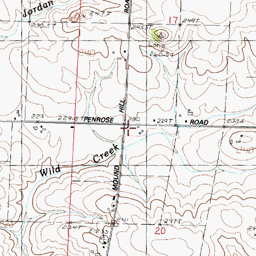 Topographic Map of Mound School (historical), IL