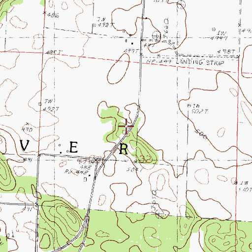 Topographic Map of Mount Carmel School (historical), IL