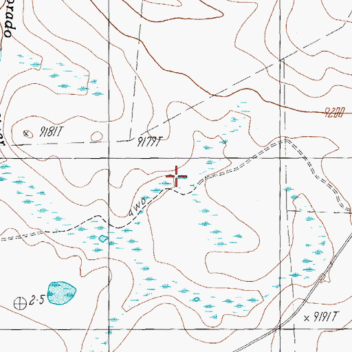 Topographic Map of Mel Tank, AZ