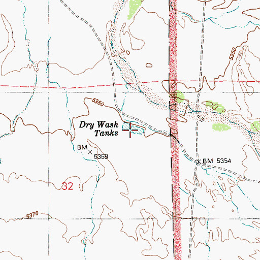 Topographic Map of Dry Creek Tanks, AZ