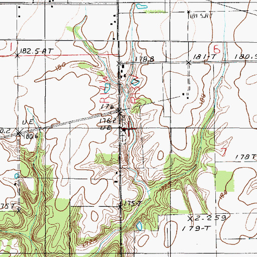 Topographic Map of Mount Olive Church, IL