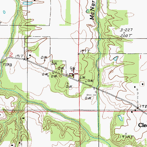 Topographic Map of Mount Olive Church (historical), IL