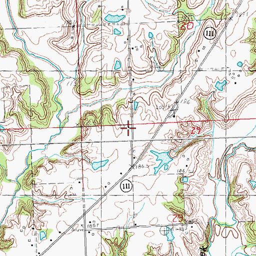 Topographic Map of Mount Olive School (historical), IL