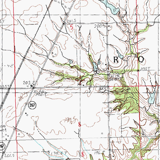 Topographic Map of Mount Olive School (historical), IL