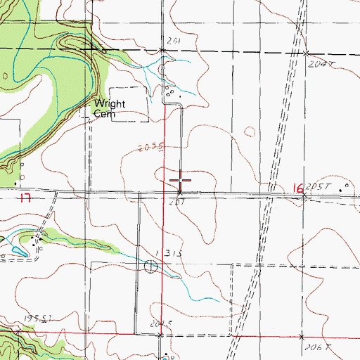 Topographic Map of Mount Pleasant School (historical), IL
