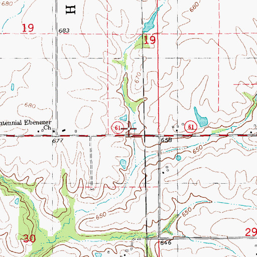 Topographic Map of Mount Pleasant School (historical), IL