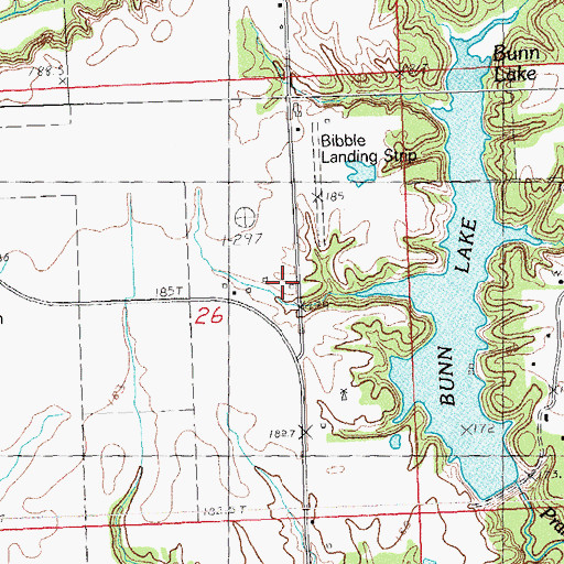 Topographic Map of Mount Regan School (historical), IL