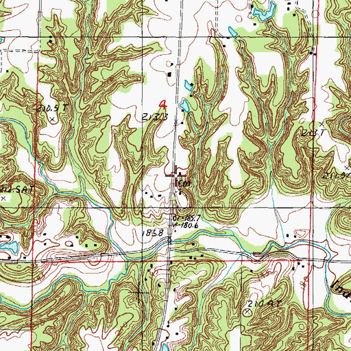 Topographic Map of Mount Tabor Church, IL