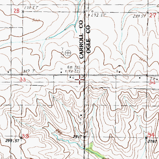 Topographic Map of Mount Union School (historical), IL