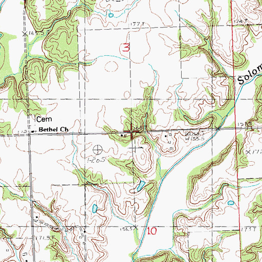 Topographic Map of Mount Vernon School (historical), IL