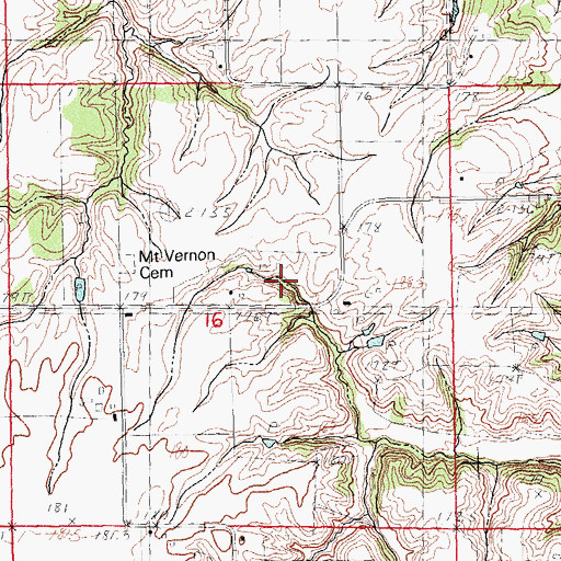 Topographic Map of Mount Vernon School (historical), IL