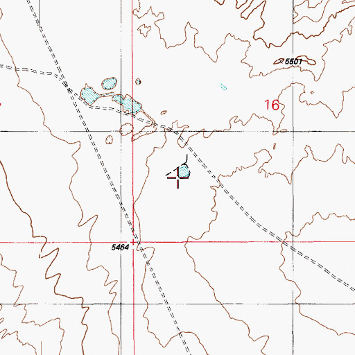 Topographic Map of Dry Dam, AZ