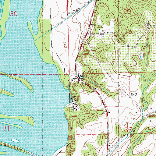 Topographic Map of Mount Victory School (historical), IL