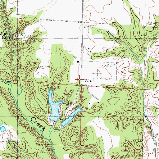 Topographic Map of Mount Victory School (historical), IL