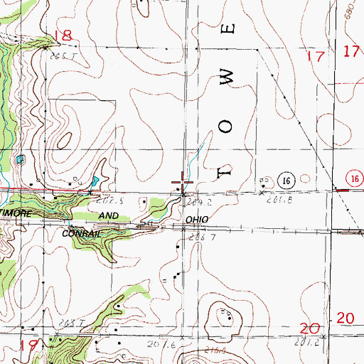 Topographic Map of Mount Victory School (historical), IL