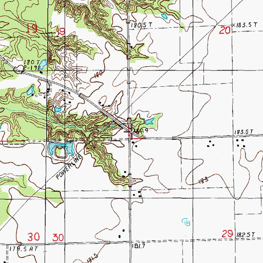 Topographic Map of Mount Zion Church (historical), IL
