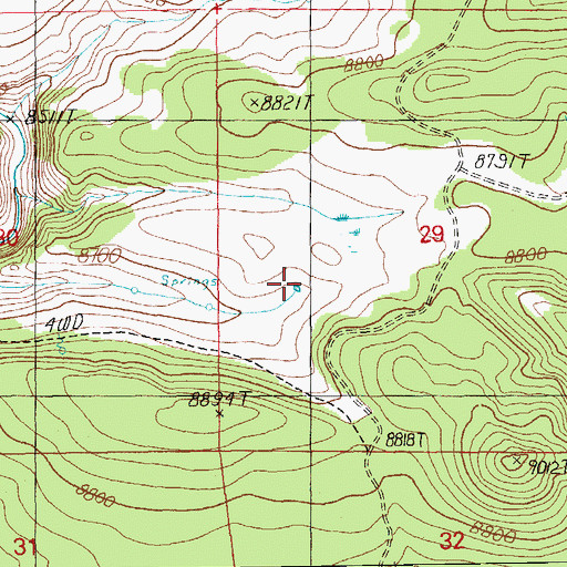 Topographic Map of East Fork Springs Number Five, AZ