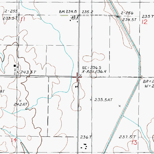 Topographic Map of Mount Zion School (historical), IL
