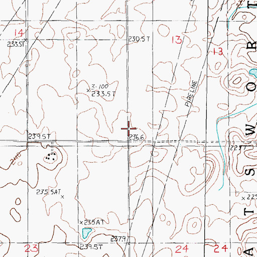 Topographic Map of Mount Zion School (historical), IL