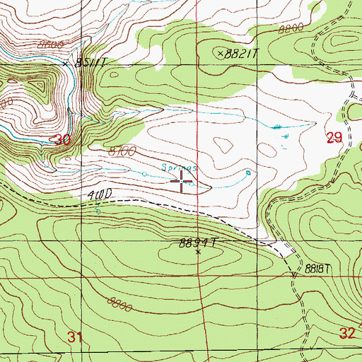 Topographic Map of East Fork Spring Number Six, AZ