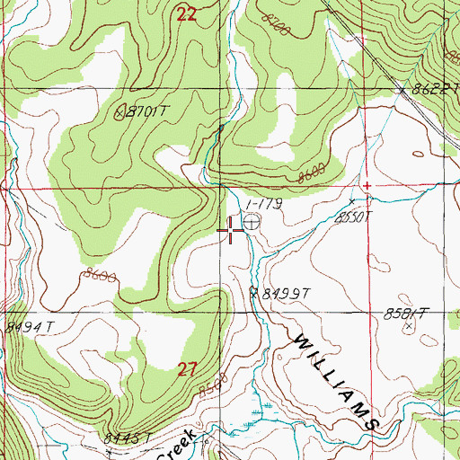 Topographic Map of Boneyard Spring, AZ