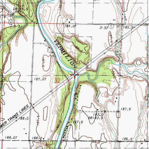 Topographic Map of Mud Creek, IL