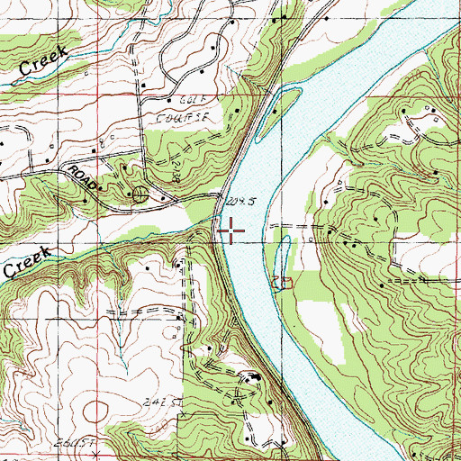 Topographic Map of Mud Creek, IL