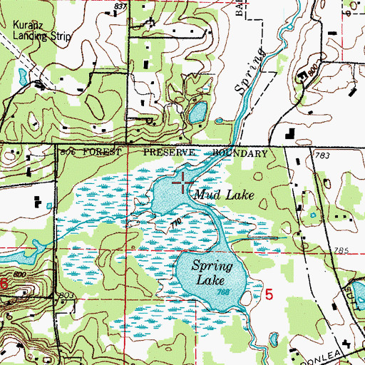 Topographic Map of Mud Lake, IL