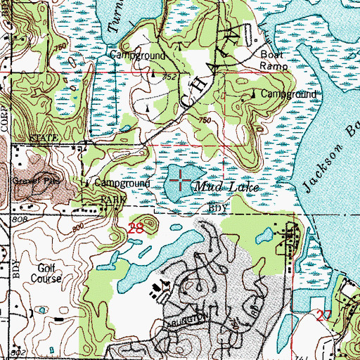 Topographic Map of Mud Lake, IL
