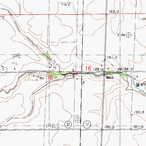 Topographic Map of Mud Lane School (historical), IL
