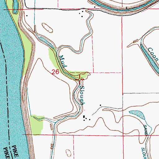 Topographic Map of Mud Slough, IL