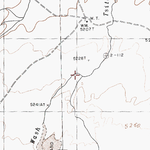 Topographic Map of Dry Farm Wash, AZ