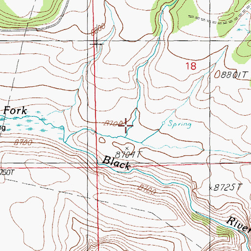 Topographic Map of East Fork Spring Number One, AZ