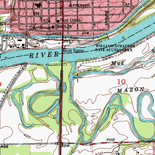 Topographic Map of Mud Slough, IL