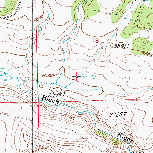Topographic Map of East Fork Spring Number Two, AZ