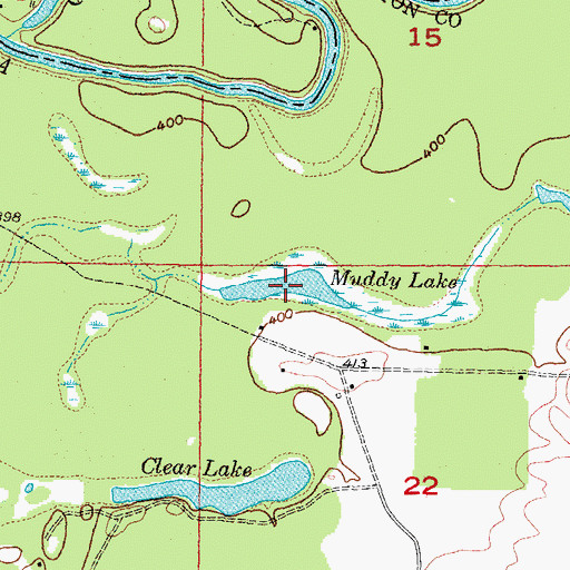 Topographic Map of Muddy Lake, IL