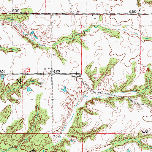 Topographic Map of Muley School (historical), IL