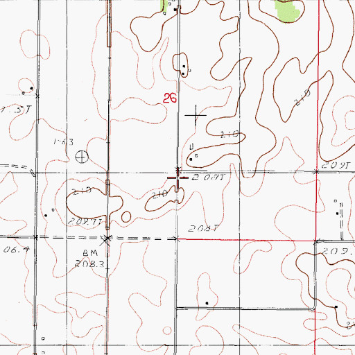 Topographic Map of Mullen School (historical), IL