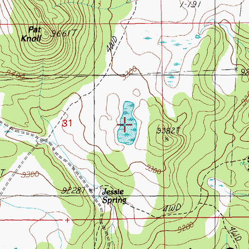 Topographic Map of Pat Sink, AZ